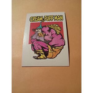 1983 General Mills Zero Hero Trading Card Sticker Vintage #59 Cream Puff Man